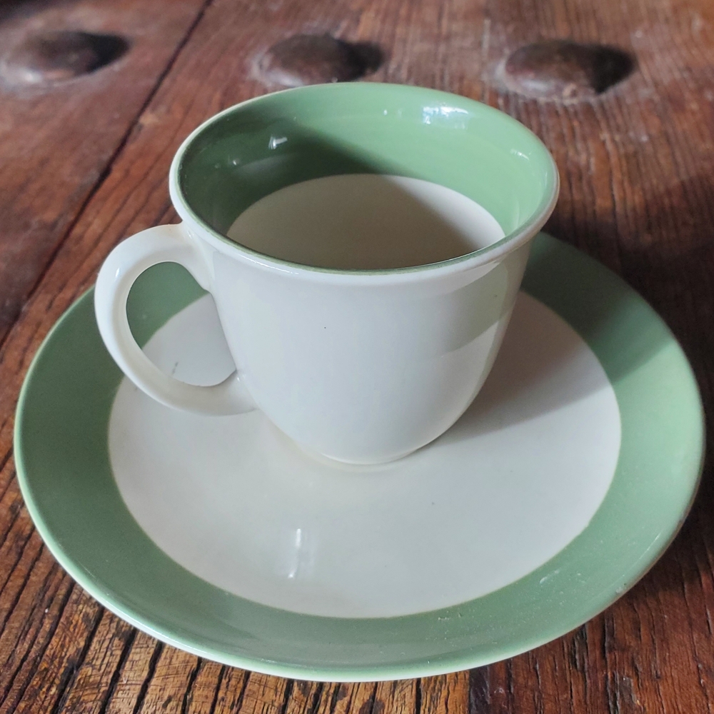 Antique IROQUOIS Interplay Tea Cup and Saucer (1905~1960)